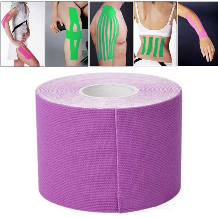 Fita Desportiva Impermeável 5M para Cuidados Musculares Terapêutica, Largura: 5cm, Tamanho: 5mx5cm, Tamanho: 5m x 5cm Roxa