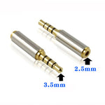 Conector jack áudio 3.5mm 4 pinos para adaptadores 2.5mm 4 pinos (10 unidades num pacote, preço para 10 unidades), macho 3.5mm para fêmea 2.5mm