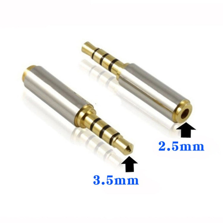 Conector jack áudio 3.5mm 4 pinos para adaptadores 2.5mm 4 pinos (10 unidades num pacote, preço para 10 unidades), macho 3.5mm para fêmea 2.5mm