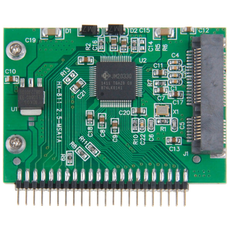Placa conversora mSATA Mini PCI-E SSD fêmea para IDE macho 44 pinos 5V 2.5 polegadas, 5V