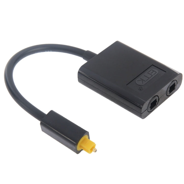 Divisor de áudio digital EMK Toslink fibra ótica 1 para 2 cabo adaptador para leitor DVD, 1 para 2