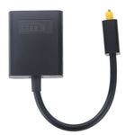 Divisor de áudio digital EMK Toslink fibra ótica 1 para 2 cabo adaptador para leitor DVD, 1 para 2