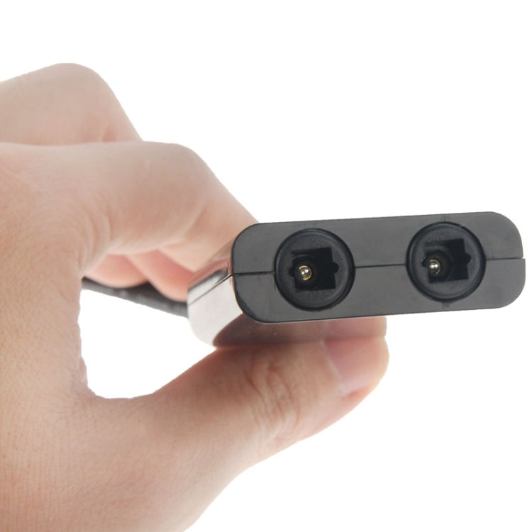 Divisor de áudio digital EMK Toslink fibra ótica 1 para 2 cabo adaptador para leitor DVD, 1 para 2