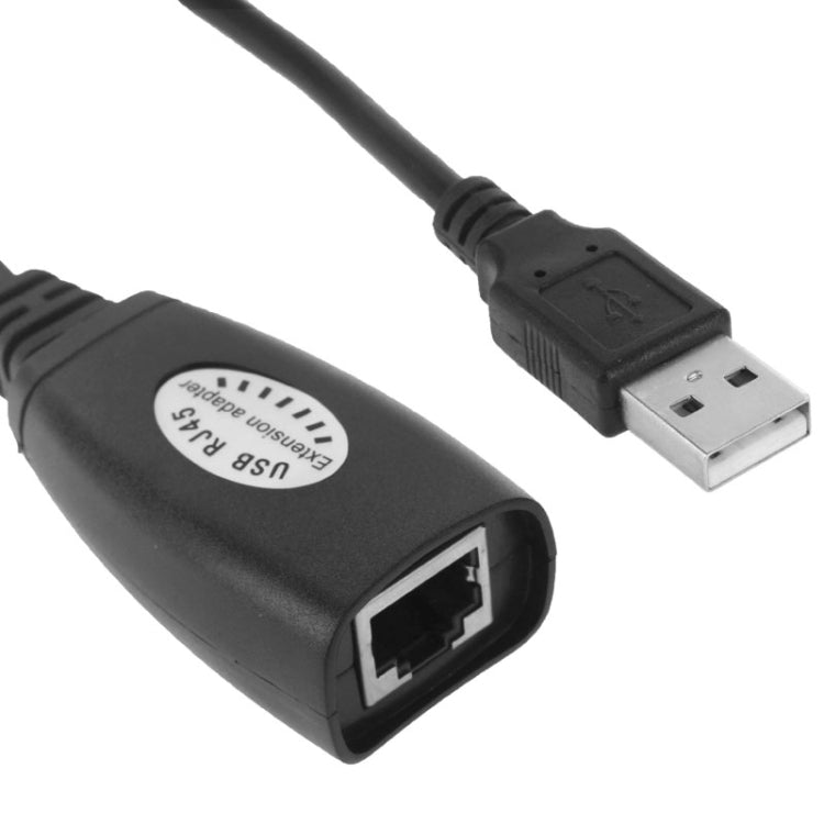 Extensor de rede USB 2.0 CAT5 / CAT5E / CAT6 RJ45 para 4 portas USB cabo repetidor LAN, 4 portas USB