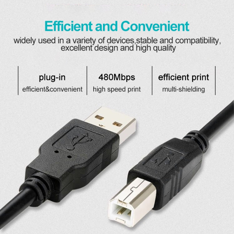 Cabo de extensão USB 2.0 para impressora AM para BM, Comprimento: 5m, Comprimento: 5m