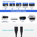 Cabo de extensão USB 2.0 para impressora AM para BM, Comprimento: 5m, Comprimento: 5m