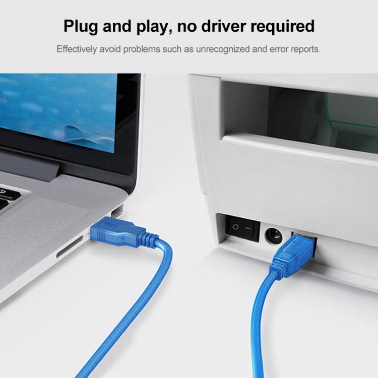 Cabo de dados para impressora USB 1.1 AM para BM, comprimento: 1.8m
