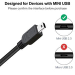 Cabo USB 2.0 AM para Mini USB 5 pinos, Comprimento: 1,5m, USB 2.0 AM para Mini 5 pinos