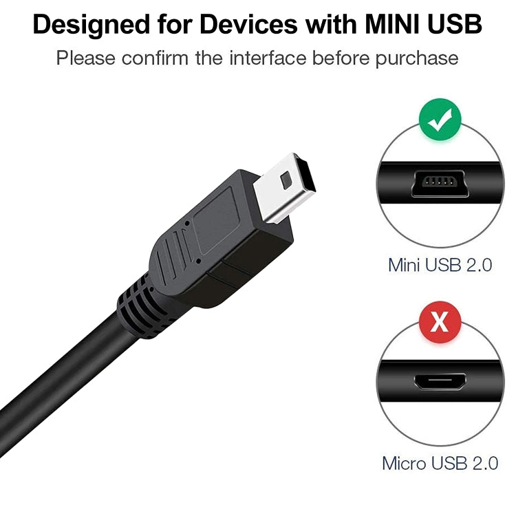 Cabo USB 2.0 AM para Mini USB 5 pinos, Comprimento: 1,5m, USB 2.0 AM para Mini 5 pinos