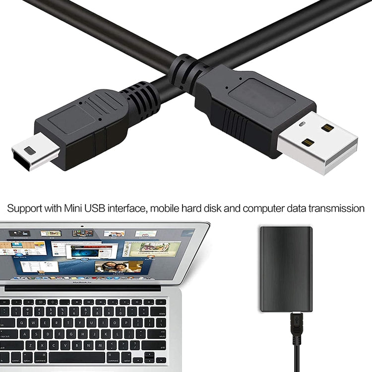 Cabo USB 2.0 AM para Mini USB 5 pinos, Comprimento: 1,5m, USB 2.0 AM para Mini 5 pinos
