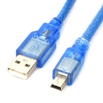 Cabo USB 2.0 AM para Mini 5 pinos, Comprimento: 30,5cm