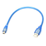 Cabo USB 2.0 AM para Mini 5 pinos, Comprimento: 30,5cm