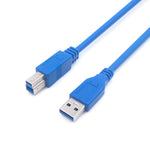 Cabo de extensão / transferência de dados USB 3.0 A macho para B macho para impressora, Comprimento: 5m, Comprimento: 1,5m