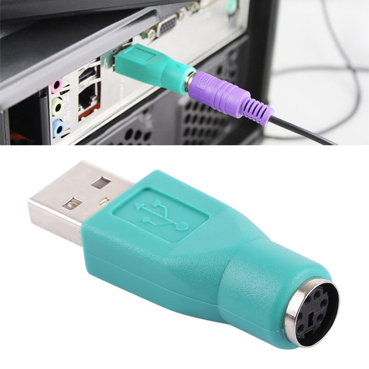 Adaptador USB A macho para mini DIN6 fêmea (PS/2 para USB), PS/2 fêmea para USB macho