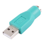 Adaptador USB A macho para mini DIN6 fêmea (PS/2 para USB), PS/2 fêmea para USB macho