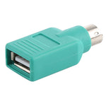 Adaptador USB A fêmea para mini DIN6 macho (USB para PS/2), USB fêmea para PS/2 macho