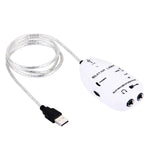 Cabo USB Interface Guitar Link para PC / MAC Gravação, Cabo USB Interface Guitar Link (Preto), Cabo USB Interface Guitar Link (Branco)