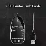 Cabo USB Interface Guitar Link para PC / MAC Gravação, Cabo USB Interface Guitar Link (Preto), Cabo USB Interface Guitar Link (Branco)