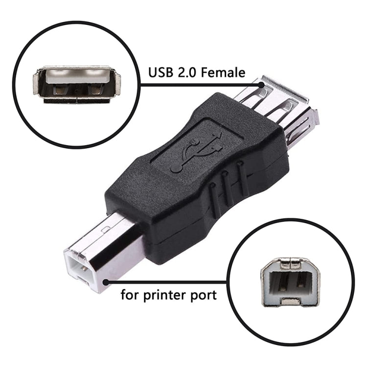 Conector adaptador USB 2.0 A fêmea para B macho AF para BM para impressora