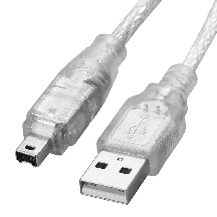 Cabo USB 2.0 Macho para Firewire IEEE 1394 4 Pinos Macho iLink, Comprimento: 1,2m, USB AM para 4 Pinos (1,5m)