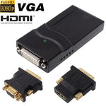 Adaptador USB 2.0 para Display DVI / VGA / HDMI, Suporta Full HD 1080P, Expansível até 6 Unidades de Display, Resolução USB 2.0: 1920*1080