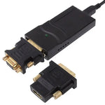 Adaptador USB 2.0 para Display DVI / VGA / HDMI, Suporta Full HD 1080P, Expansível até 6 Unidades de Display, Resolução USB 2.0: 1920*1080