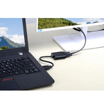 Cabo de Conversão de Vídeo HDMI para VGA + Saída de Áudio 26cm com Cabo de Áudio 3,5mm, Suporta Full HD 1080P, Comprimento: 26cm