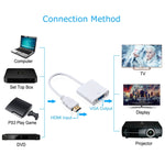 Cabo HDMI para VGA + Saída de Áudio Full HD 1080P 24cm para Computador / DVD / Receptor Digital / Portátil / Telemóvel / Media Player, Comprimento: 24cm (Branco)