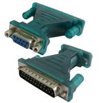 Cabo USB para RS232 9 Pinos Macho & Adaptador RS232 9P Fêmea para RS232 25 Pinos Macho com Chip Único, USB para RS232 com Chip Único