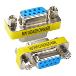 Adaptador Conversor Serial RS232 DB9 9 Pinos Fêmea para Fêmea, RS232 Macho para Macho, RS232 Fêmea para Fêmea