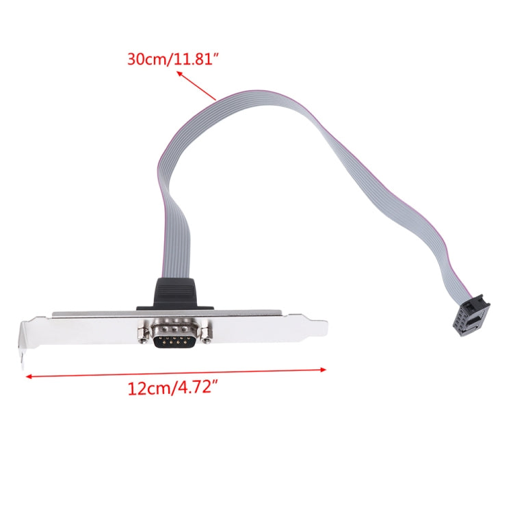 Cabo de Porta Com DB9 9 pinos / Cabo de placa de porta RS232, Comprimento: 36cm, RS232, Comprimento: 36cm