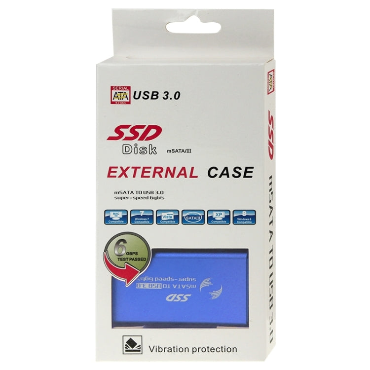 Caixa para disco sólido mSATA SSD 6Gb/s para USB 3.0