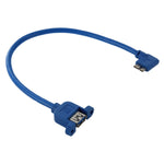 Cabo USB 3.0 Micro-B Macho com Curva de 90 Graus para USB 3.0 Fêmea OTG para Tablet / Disco Rígido Portátil, Comprimento: 30cm, Micro BM para AF, comprimento: 30cm