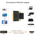 Adaptador HDMI 19 Pinos Fêmea para DVI 24+1 Pinos Macho (Banhado a Ouro), HDMI Fêmea para DVI 24+1 Pinos Macho