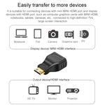 Adaptador Mini HDMI Macho Banhado a Ouro para HDMI 19 Pinos Fêmea, Mini HDMI Macho para HDMI Fêmea