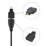 Adaptador macho Micro HDMI para fêmea HDMI (banhado a ouro), macho Micro HDMI para fêmea HDMI