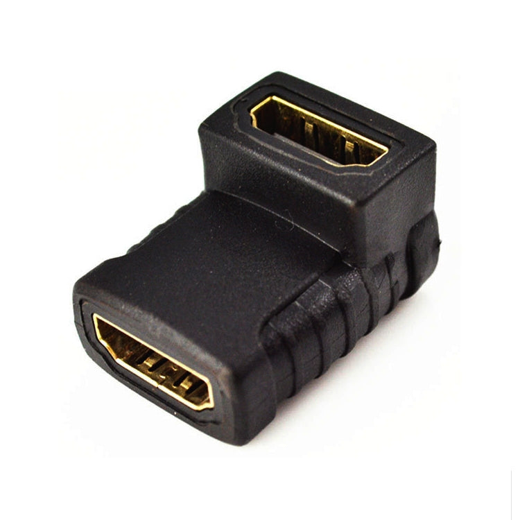 Acoplador HDMI em Ângulo (Fêmea para Fêmea) - 90 Graus (Banhado a Ouro), HDMI Fêmea para Fêmea