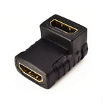 Acoplador HDMI em Ângulo (Fêmea para Fêmea) - 90 Graus (Banhado a Ouro), HDMI Fêmea para Fêmea