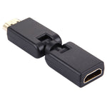 Adaptador HDMI Macho 19 Pinos para Fêmea com Rotação de 360 Graus (Banhado a Ouro)