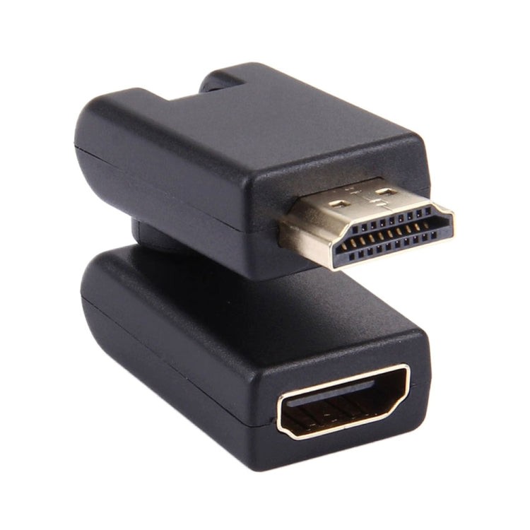 Adaptador HDMI Macho 19 Pinos para Fêmea com Rotação de 360 Graus (Banhado a Ouro)