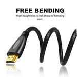 Cabo Micro HDMI Macho 3D 1080P Banhado a Ouro para HDMI Macho de 1m para Telemóvel, Câmaras, GoPro, Micro HDMI Banhado a Ouro, Comprimento: 1m