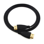 Cabo HDMI para HDMI 19 Pinos de 1,8m, Versão 1.4, Suporta 3D, Ethernet, TV HD / Xbox 360 / PS3 etc. (Banhado a Ouro), Comprimento: 1,8m