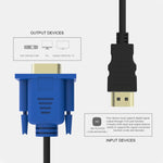 Cabo de Vídeo HDMI Macho para VGA Macho 15 Pinos de 1,8m