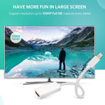 Adaptador de Cabo Mini DisplayPort Macho para HDMI Fêmea Full HD 1080P, Comprimento: 20cm, Mini DP para HDMI Branco