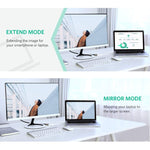 Adaptador de Cabo Mini DisplayPort Macho para HDMI Fêmea Full HD 1080P, Comprimento: 20cm, Mini DP para HDMI Branco