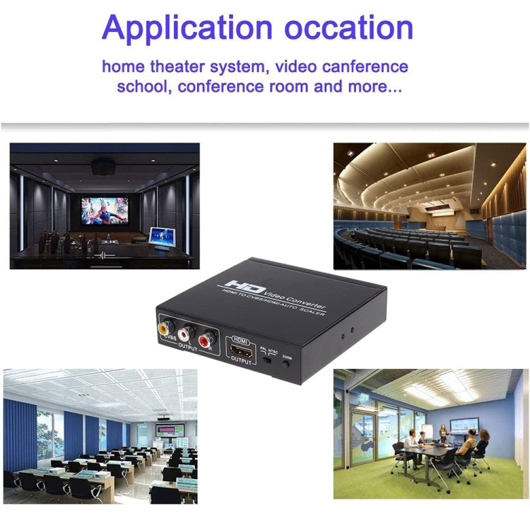 Conversor de Vídeo NK-10II HDMI para HDMI/CVBS/AV, Escalador HDMI para HDMI/CVBS/AV