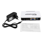 Adaptador HDMI para VGA 1080P Conversor Digital para Analógico de Vídeo e Áudio para Xbox 360 PS3 PS4 PC Portátil TV Box Projetor, HDMI para VGA (Branco)