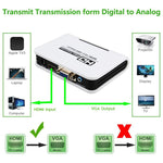 Adaptador HDMI para VGA 1080P Conversor Digital para Analógico de Vídeo e Áudio para Xbox 360 PS3 PS4 PC Portátil TV Box Projetor, HDMI para VGA (Branco)