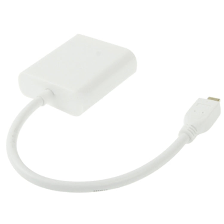 Cabo Adaptador de Vídeo Micro HDMI Macho para VGA Fêmea 22cm, Suporta Full HD 1080P, Micro HDMI Macho para VGA Fêmea