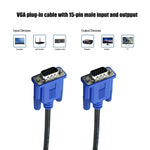 Cabo VGA 15 Pinos Macho para VGA 15 Pinos Macho Alta Qualidade 5m para Monitor LCD / Projetor, 5m